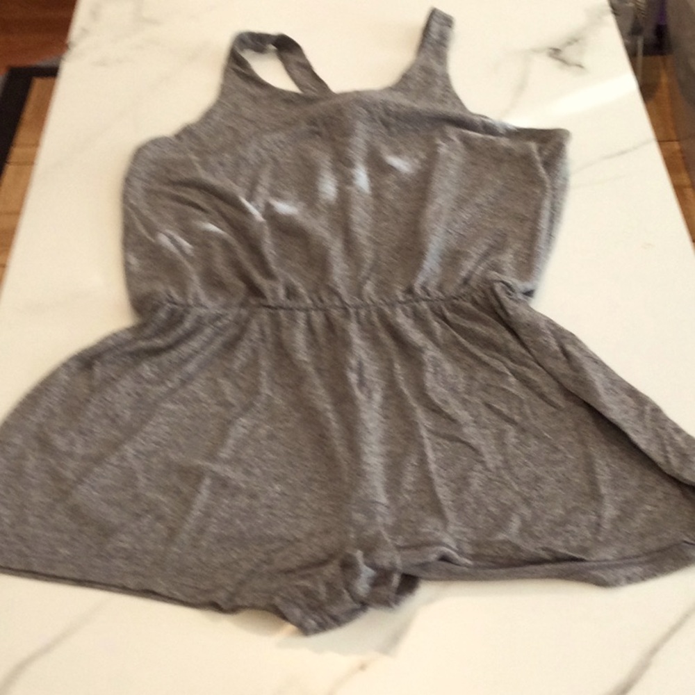 GREY TWIST BACK ROMPER